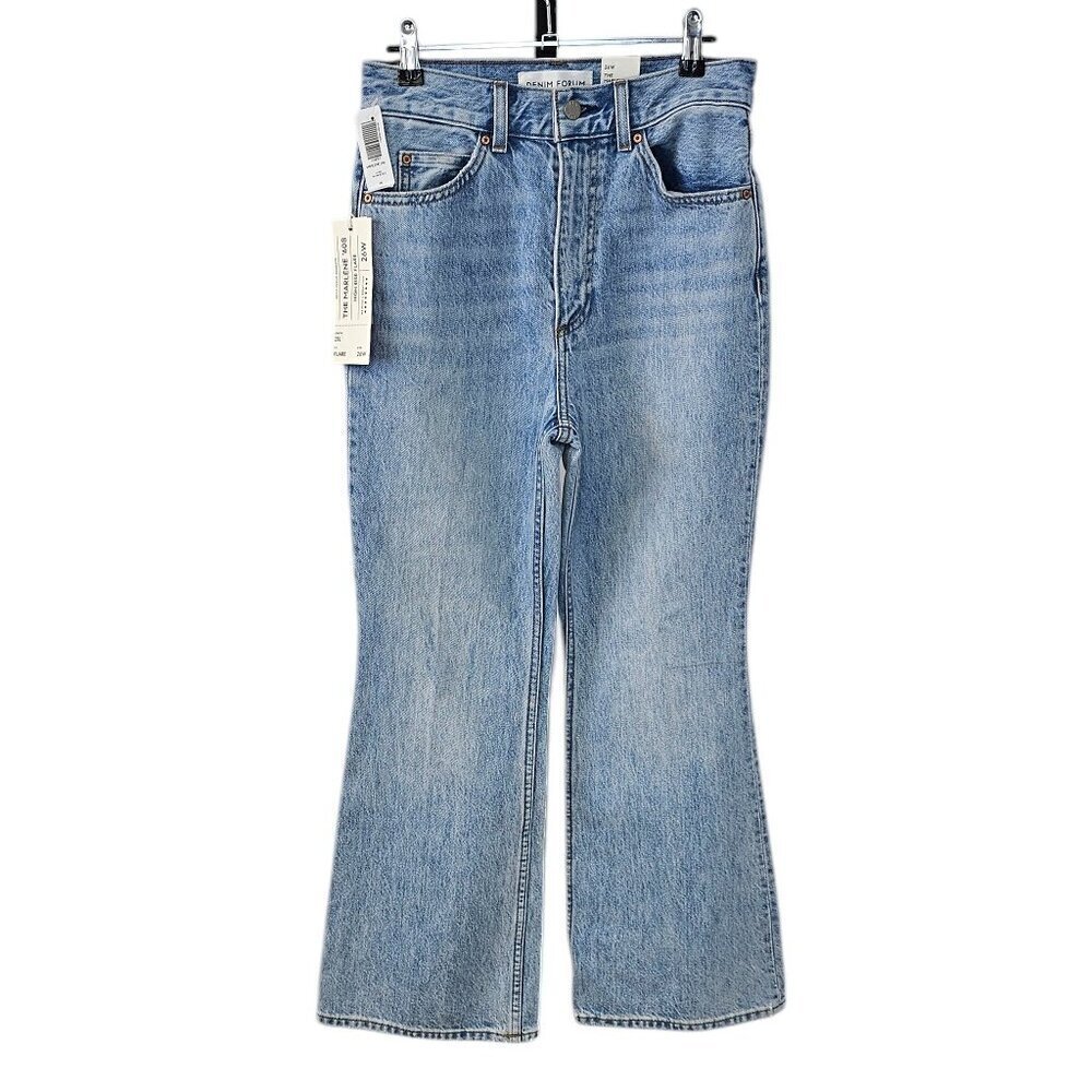 Denim Forum The Marlene 60's Flare Jeans, High Rise, Cotton, Size 26, NWT